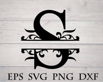 Download Swirl Monogram Etsy