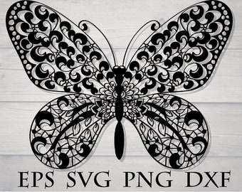 Download Mandala butterfly svg zentangle | Etsy