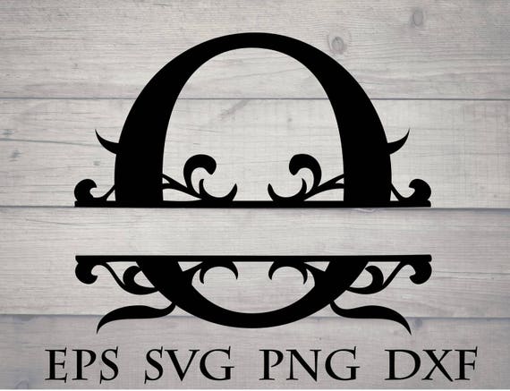 Download Monogram Split Initial Svg Divided Initial O Svg Split Etsy