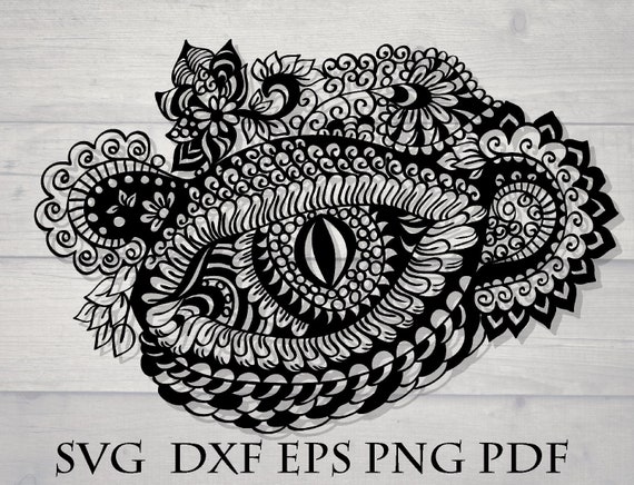 Download Dragon Eye Svg Snake Mandala Cut File Silhouette Etsy