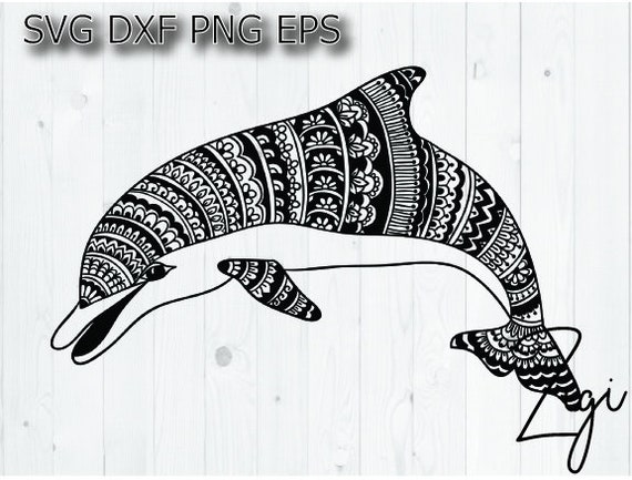 Download Dolphin Mandala Svg Zentangle Mandela Dolphin Cut File For Etsy