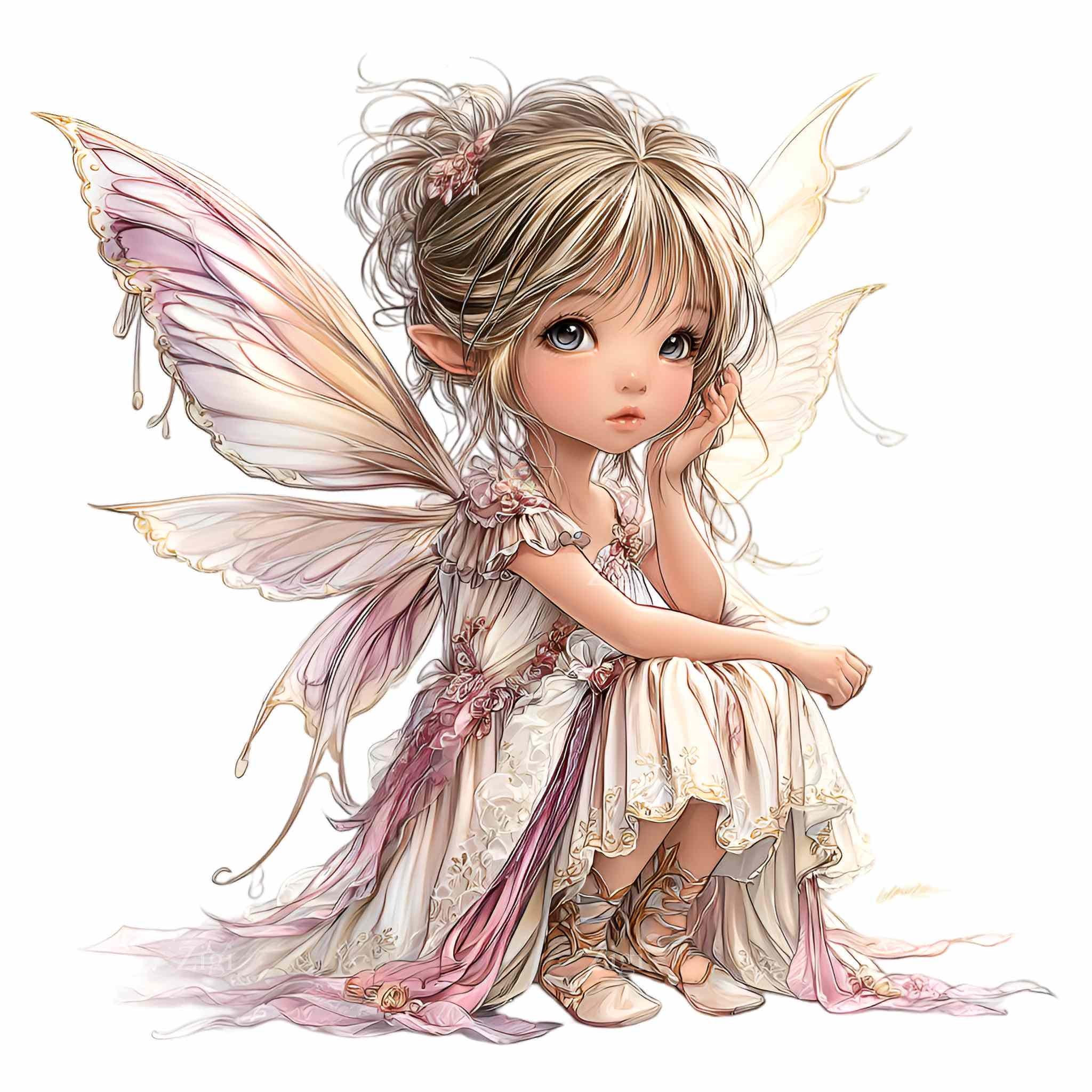 16 PNG Fairy Girl – Pastel Fantasy Clipart for Magical Crafts, Nursery ...