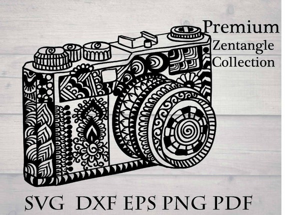 Download Camera Mandala Svg Floral Zentangle Photo Blogger Vlogger Etsy