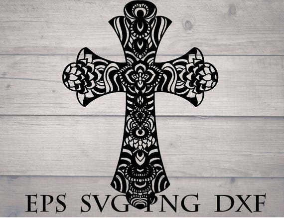 Download Mandala Cross Svg Etsy