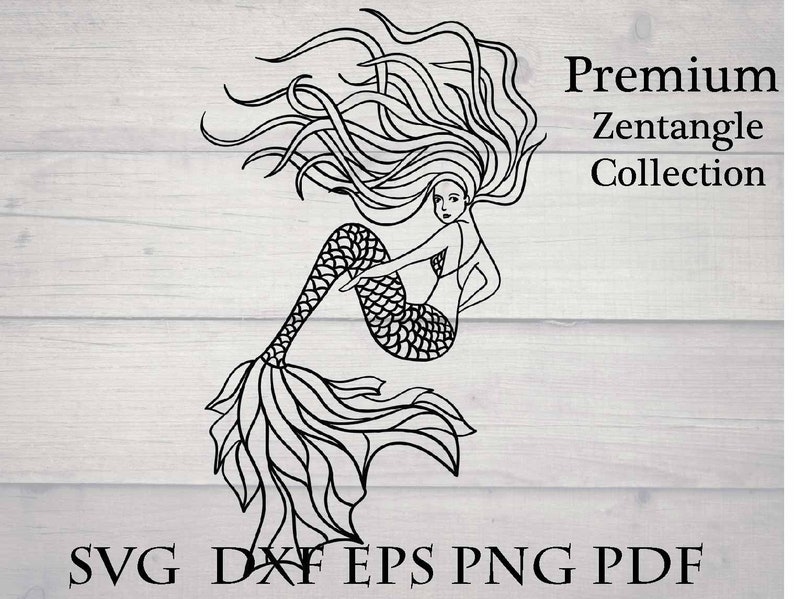 Download Mermaid svg for cricut mandala mermaid dxf fairy mermaid | Etsy