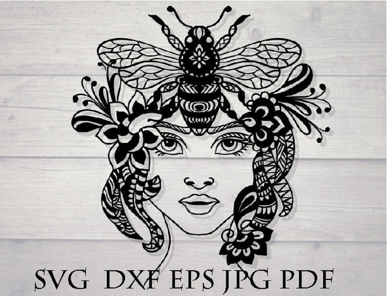 Download Woman Mandala Svg Mandala Girl Svg Beautiful Girl Svg Etsy