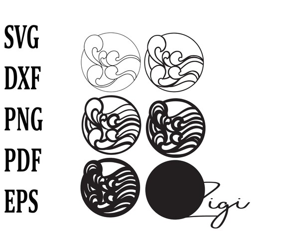 Download 3d Wave Svg 3d Summer Beach Layered Mandala Cut File Dxf Png Etsy