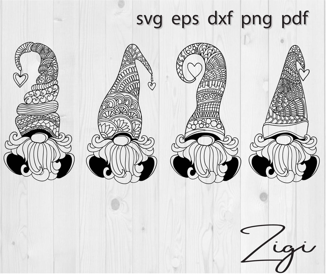 Mandala Gnomes Svg Files for Cricut Christmas Gnome Svg - Etsy