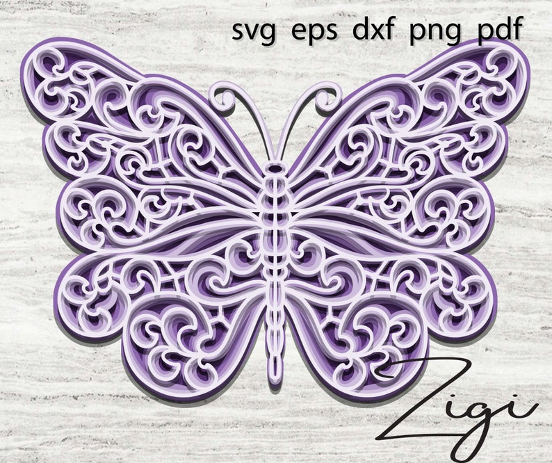 Download 3D layered mandala svg butterfly svg | Etsy