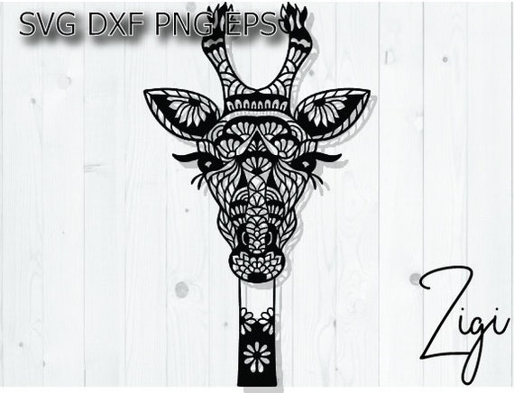 Giraffe Head Svg Giraffe Mandala Svg Giraffe Face Svg Jungle Etsy