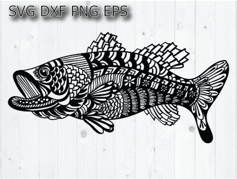 Download Bass Fishing Svg Largemouth Bass Svg Etsy