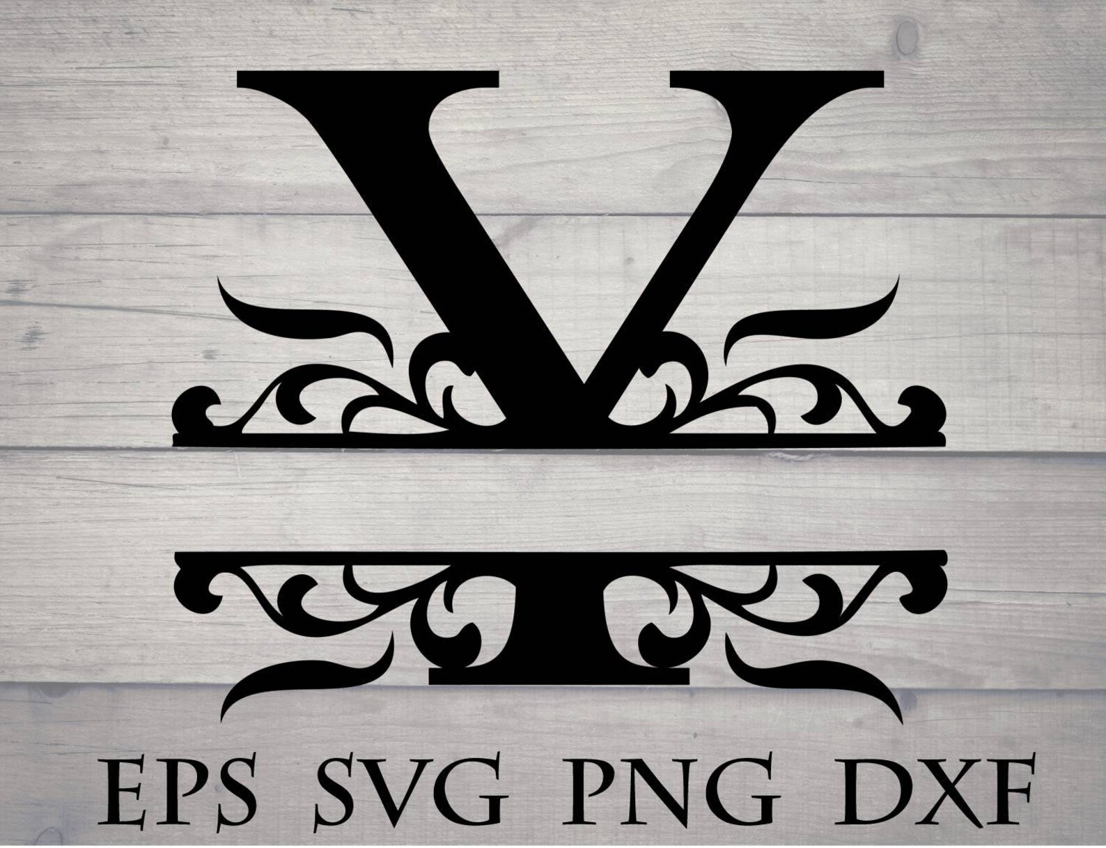 Download Monogram split initial svg divided initial Y svg split | Etsy