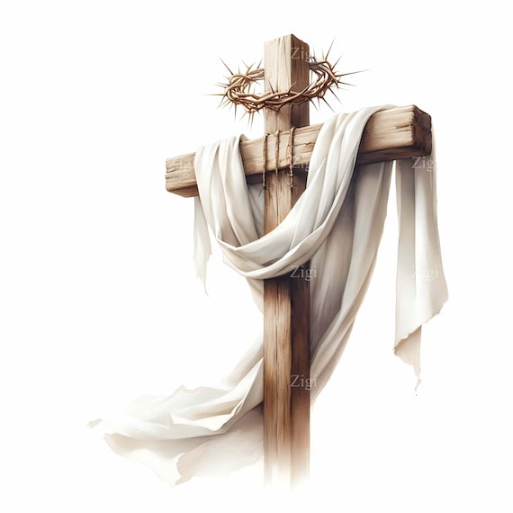 19 JPEG Easter Resurrection – Wooden Cross With Cloth JPG