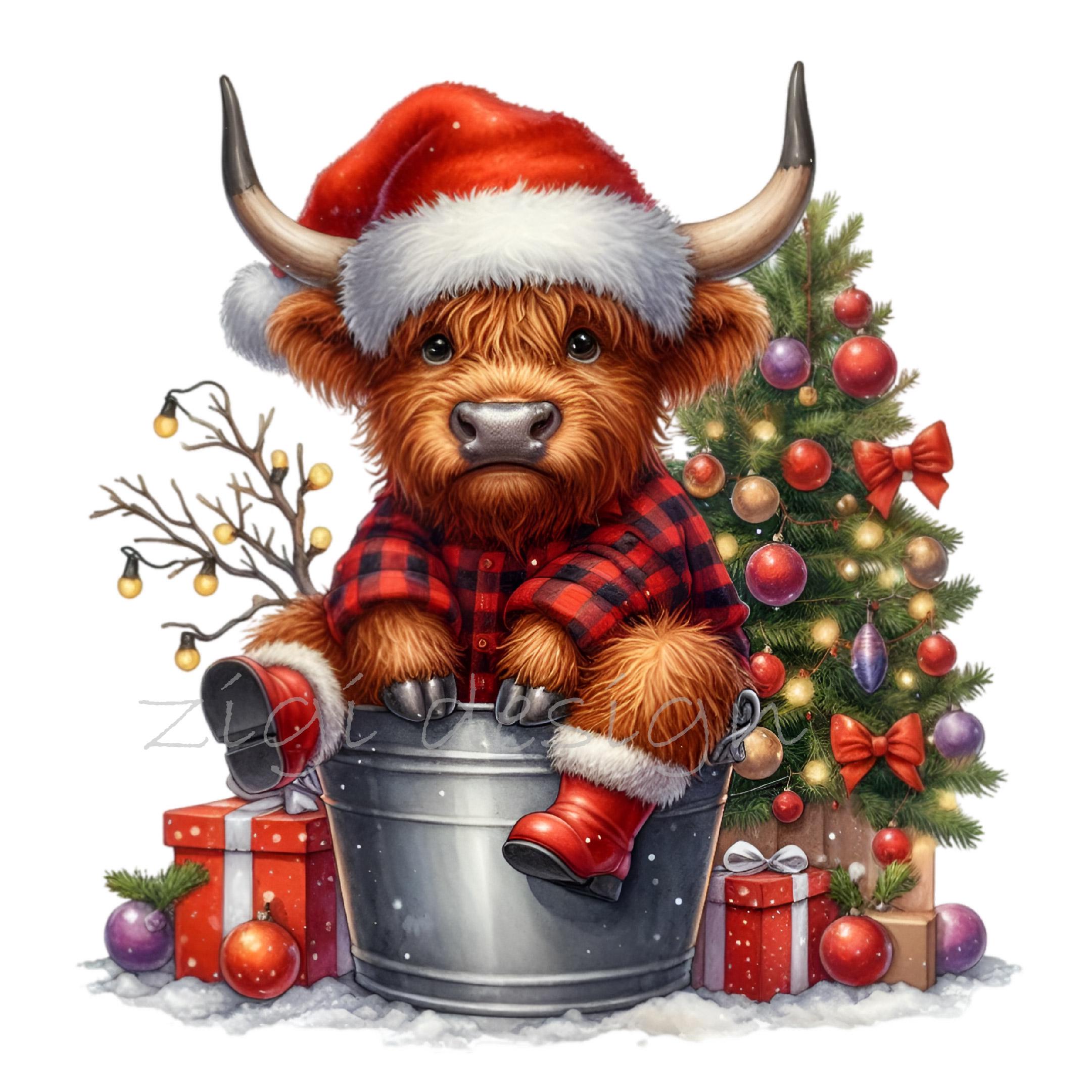 15 PNG Holiday Highland Cow Clipart Christmas Tree PNG With Santa Hat 15-png-holiday-highland-cow-clipart-christmas-tree-png-with-santa-hat