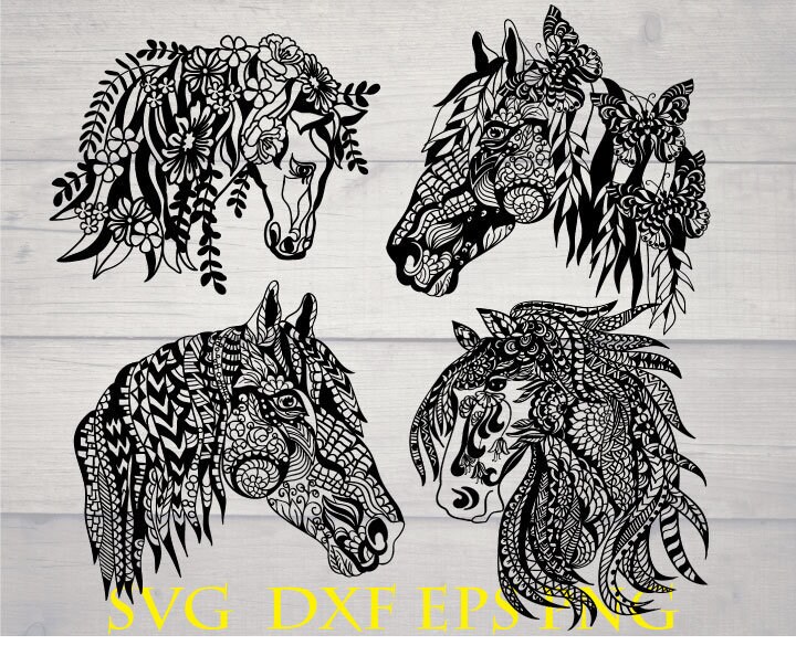 Download Mandala Horse Svg Bundle Svg Etsy