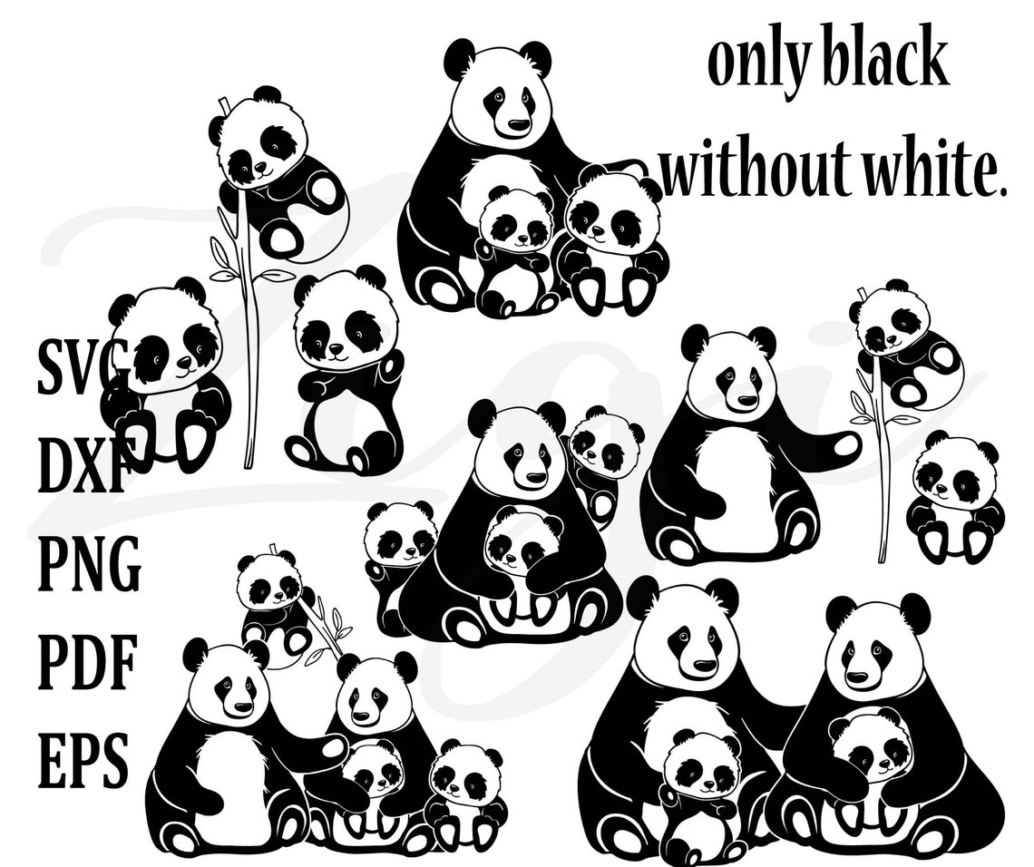 Download Panda svg bundle panda family svg cute baby panda birthday ...