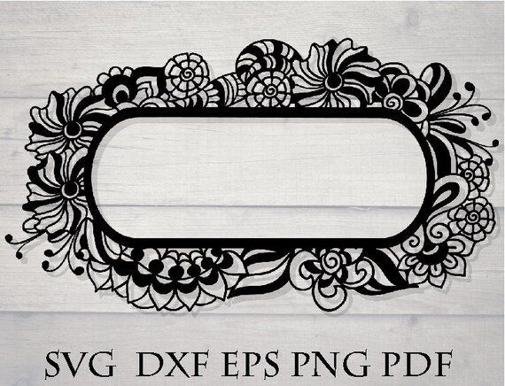 Download Mandala Border Svg Frame Wreath Doodle Zentangle Border Oval Etsy