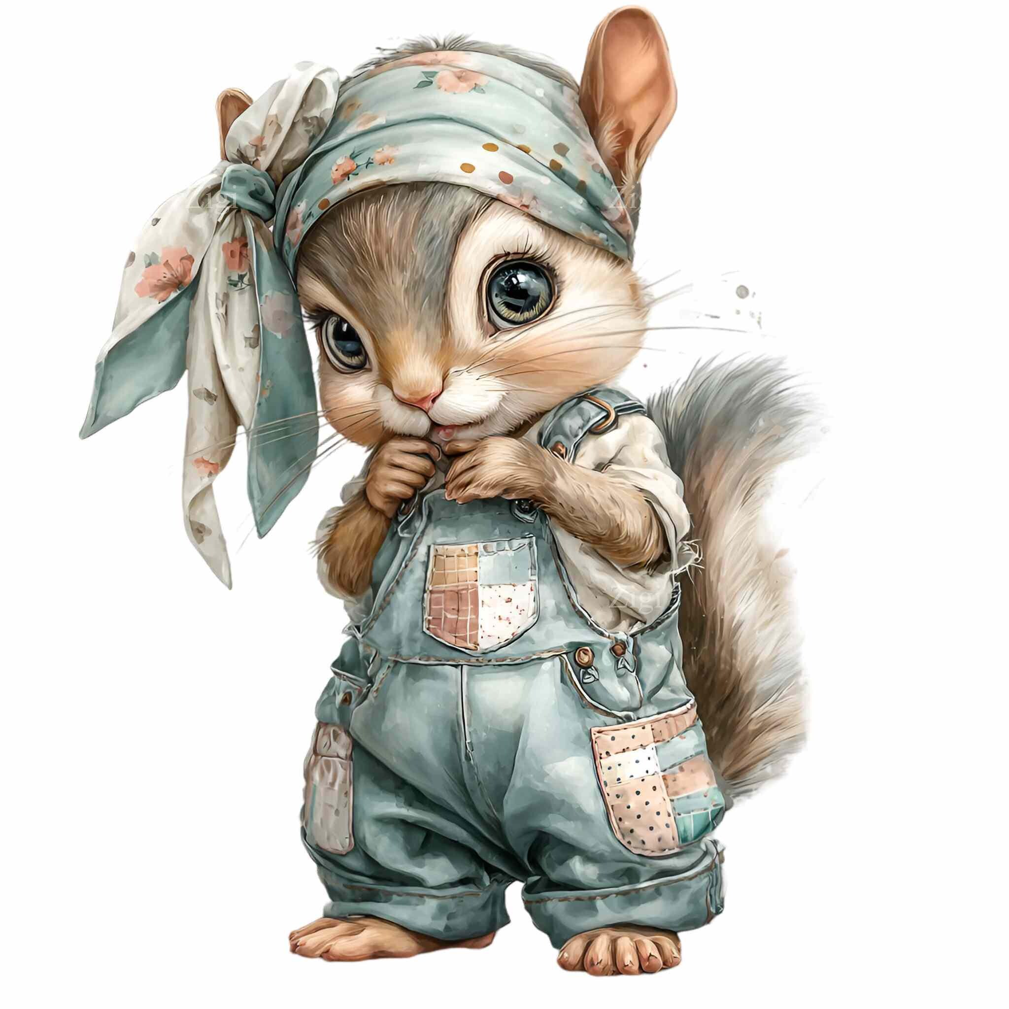 16 PNG Baby Squirrel Clipart – Cute Woodland Animal PNG for Nursery ...