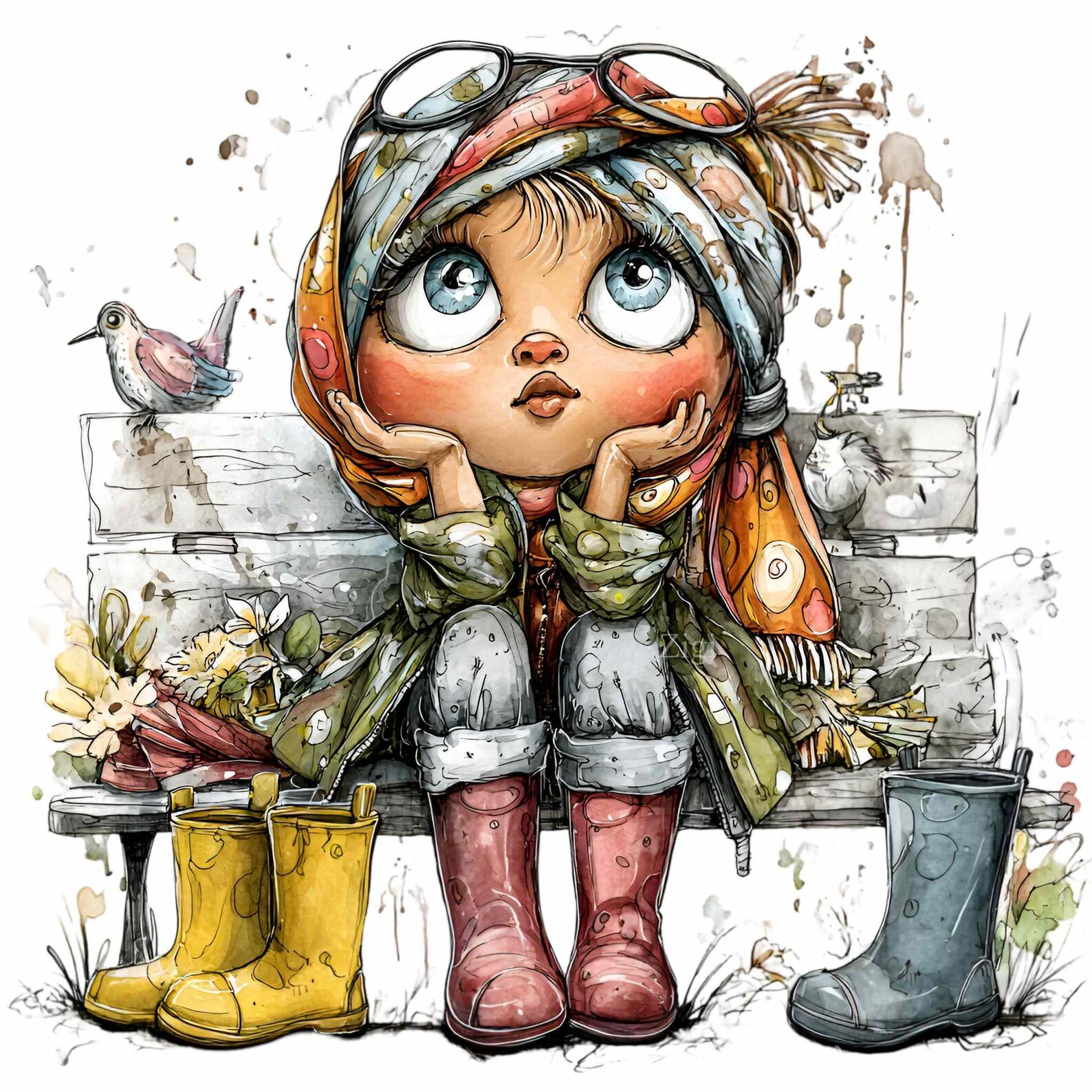 12 PNG Funny Grandma PNG Clipart – Cute Elderly Lady in Garden Outfit ...