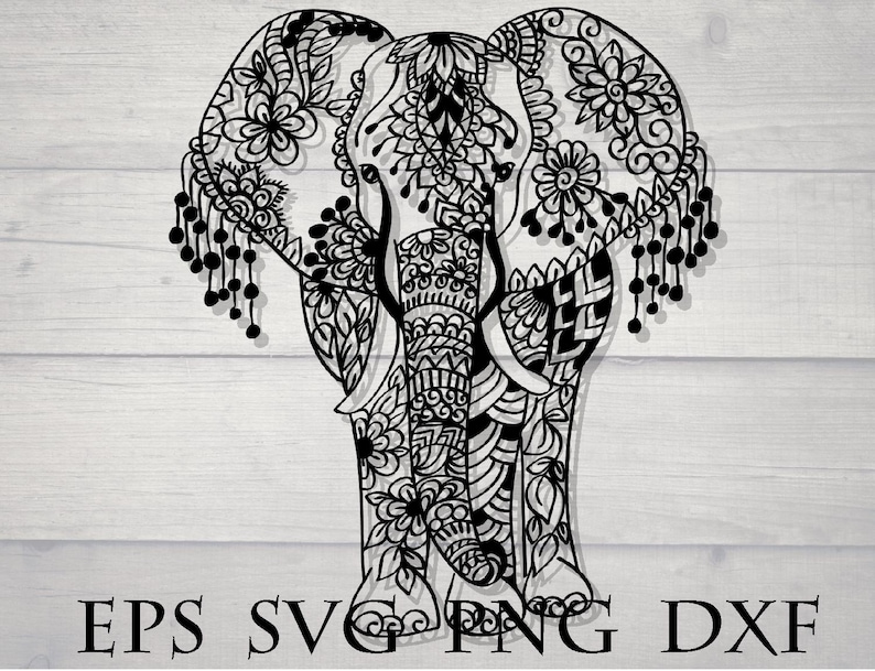 Download Ethnic elephant svg animal mandala svg | Etsy