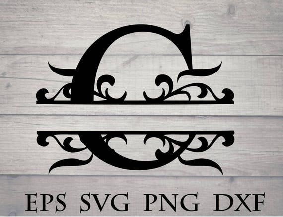 Download Split Initial Svg Split Letter C Monogram Svg Split Etsy