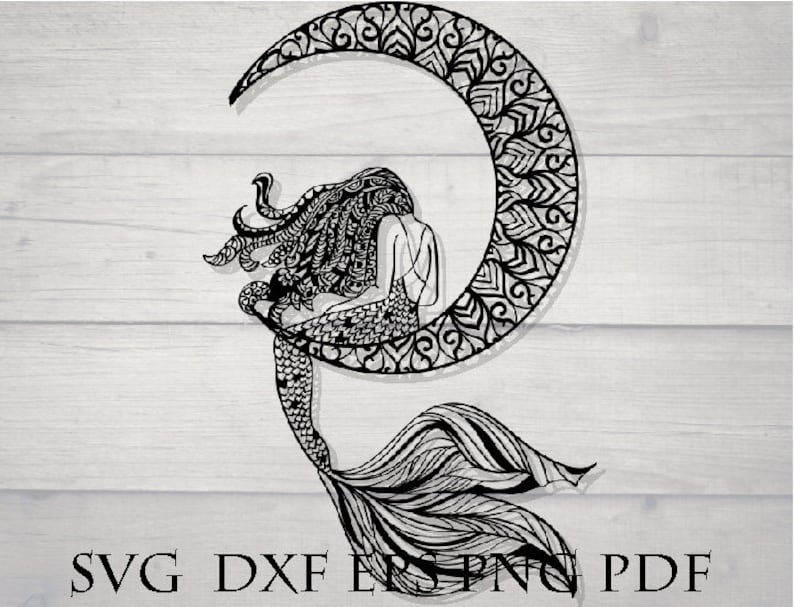 Download Mermaid svg cut file | Etsy