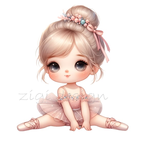 12 Ballerina Png Pink Tutu Girl Clipart Ballet Dancer Nursery Sublimation