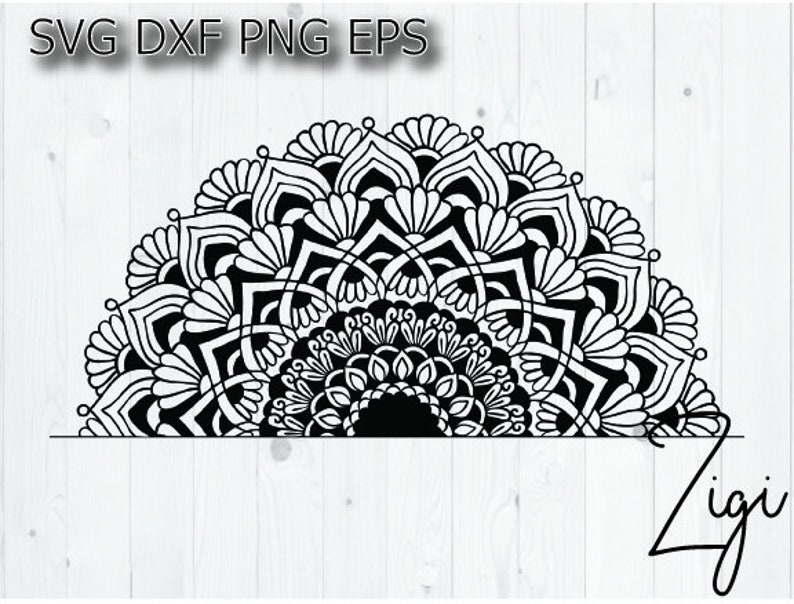 Download Split mandala svg half mandala svg | Etsy