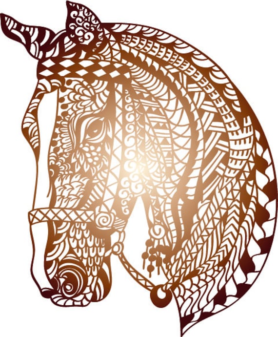 Download Mandala Horse Svg Horse Head Svg Animal Zentangle Svg Etsy