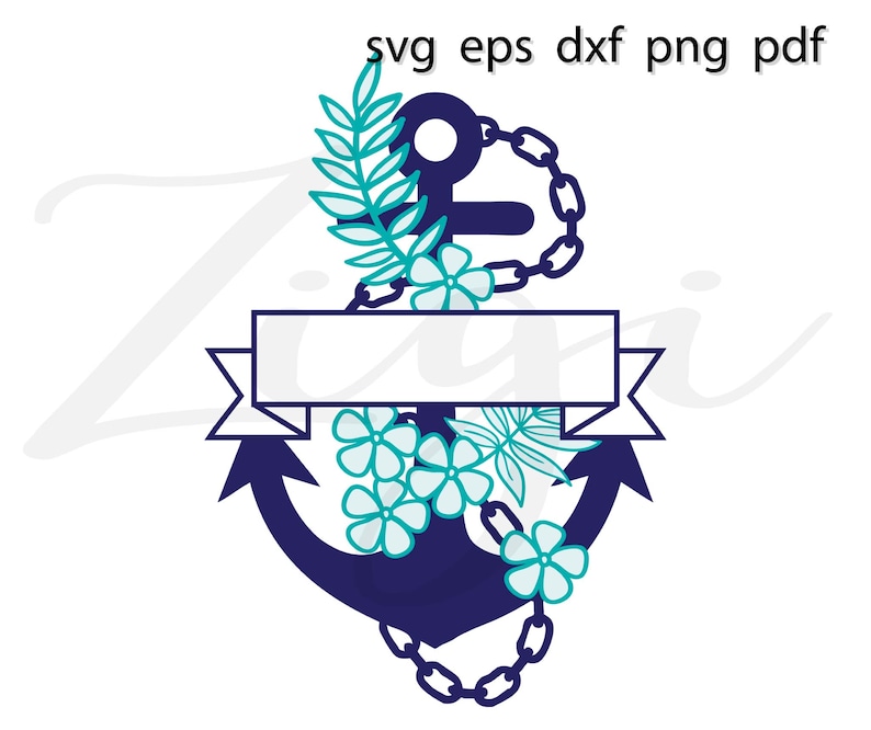 Download Floral anchor svg nautical svg cruise svg wedding anchor ...