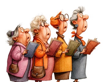 16 PNG Church Choir Singing Grandmother Music Clipart