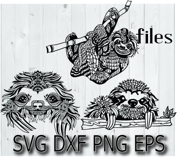 Download Free Zentangle Sloth Svg Bundle Svg Cut Files Etsy SVG Cut Files