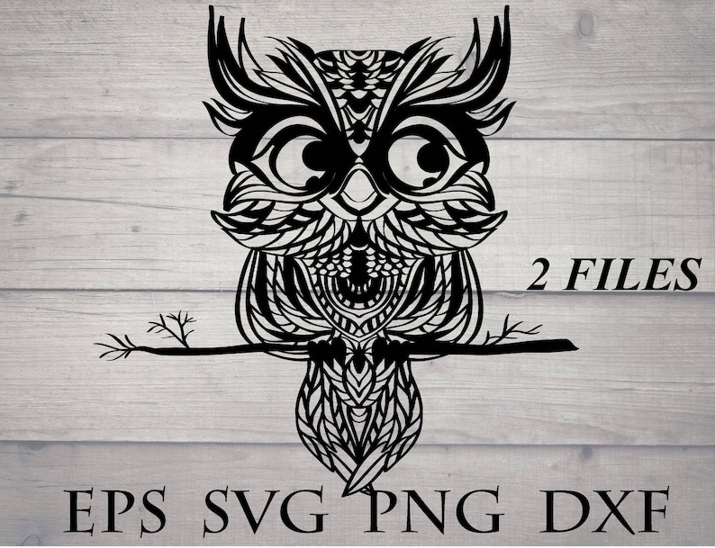 Download Baby owl svg mandala svg zentangle svg | Etsy