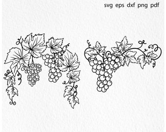 Grappolo d'uva da vino svg, vino svg, grappolo d'uva svg, vite, amanti del vino svg, svg di legno, foglia d'uva decorativa vigneto della cantina