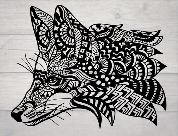 Download Fox Mandala Svg Zentangle Animal Fox Svg For Cricut Tribal Etsy