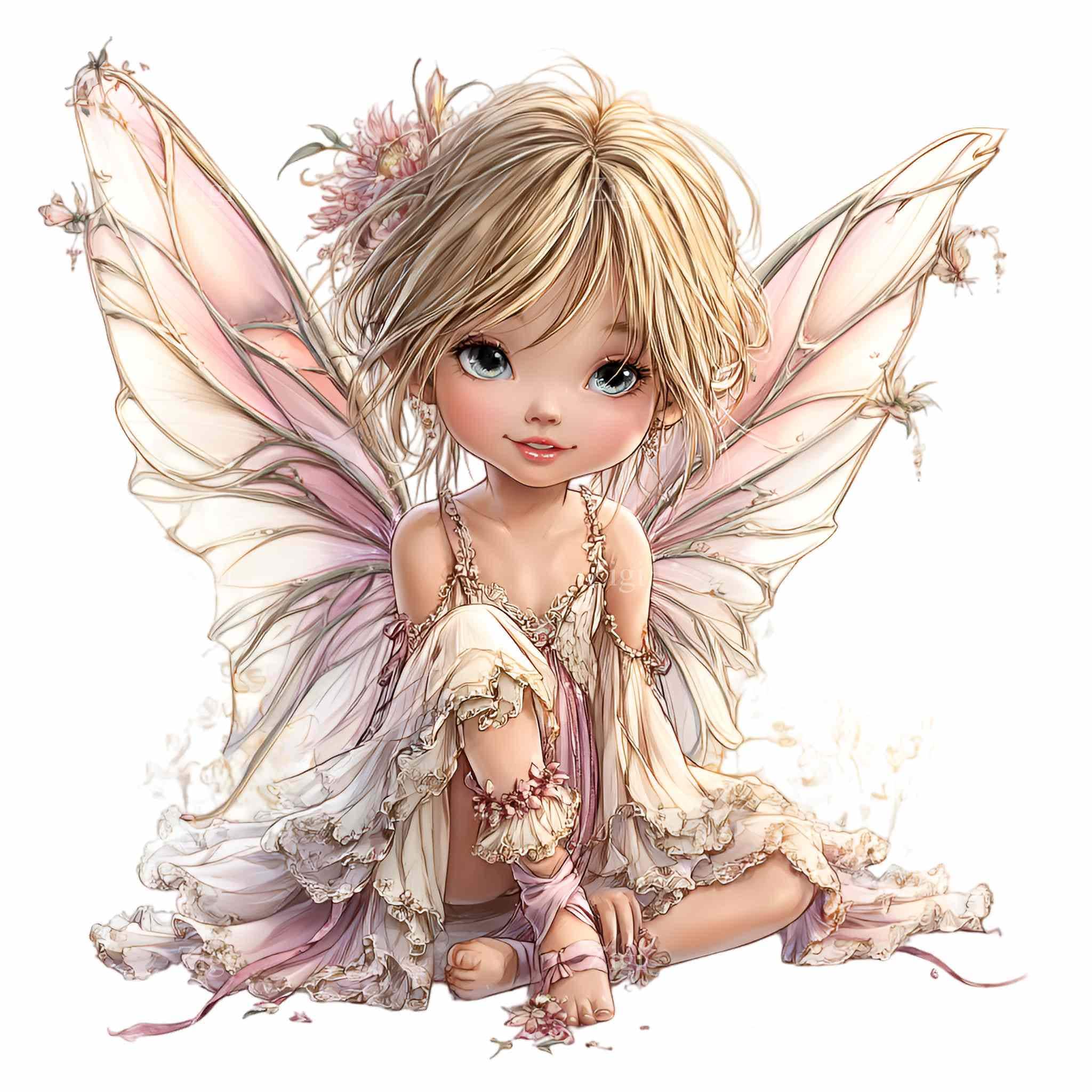 16 PNG Fairy Girl – Pastel Fantasy Clipart for Magical Crafts, Nursery ...