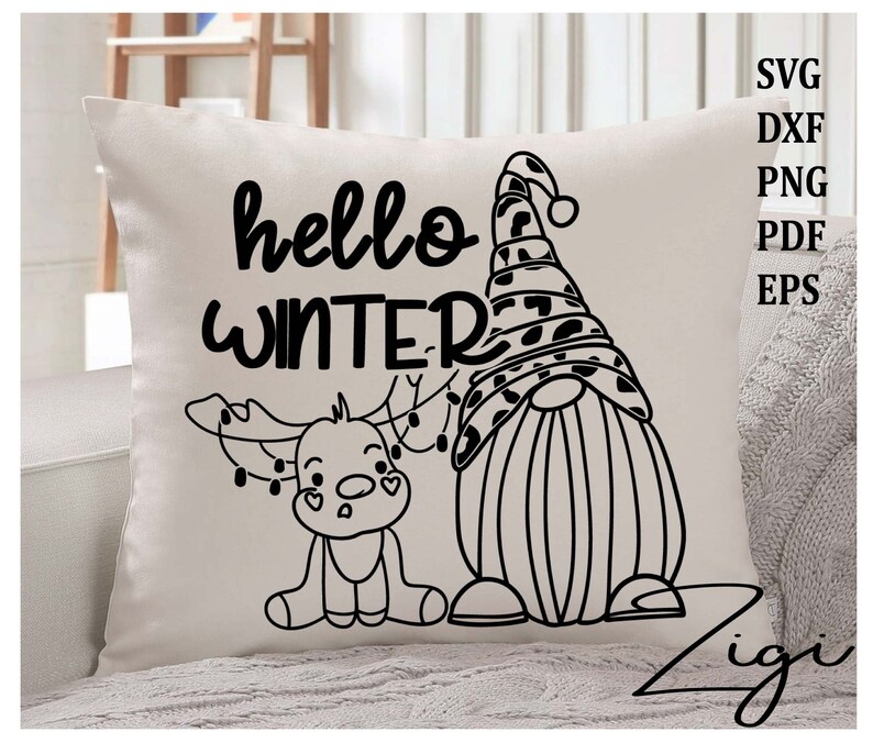 Download Winter moose scene svg gnome for Christmas shirt svg funny ...