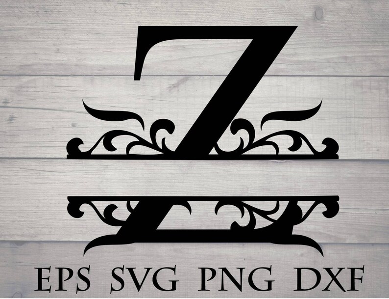 Download Monogram split initial svg / divided initial Z svg split ...