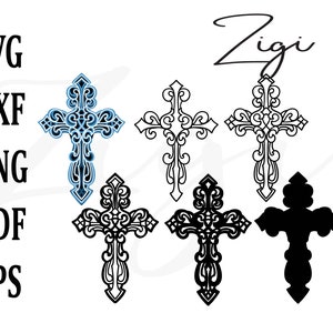 Download Layered Cross Svg Layered Mandala Dxf Etsy