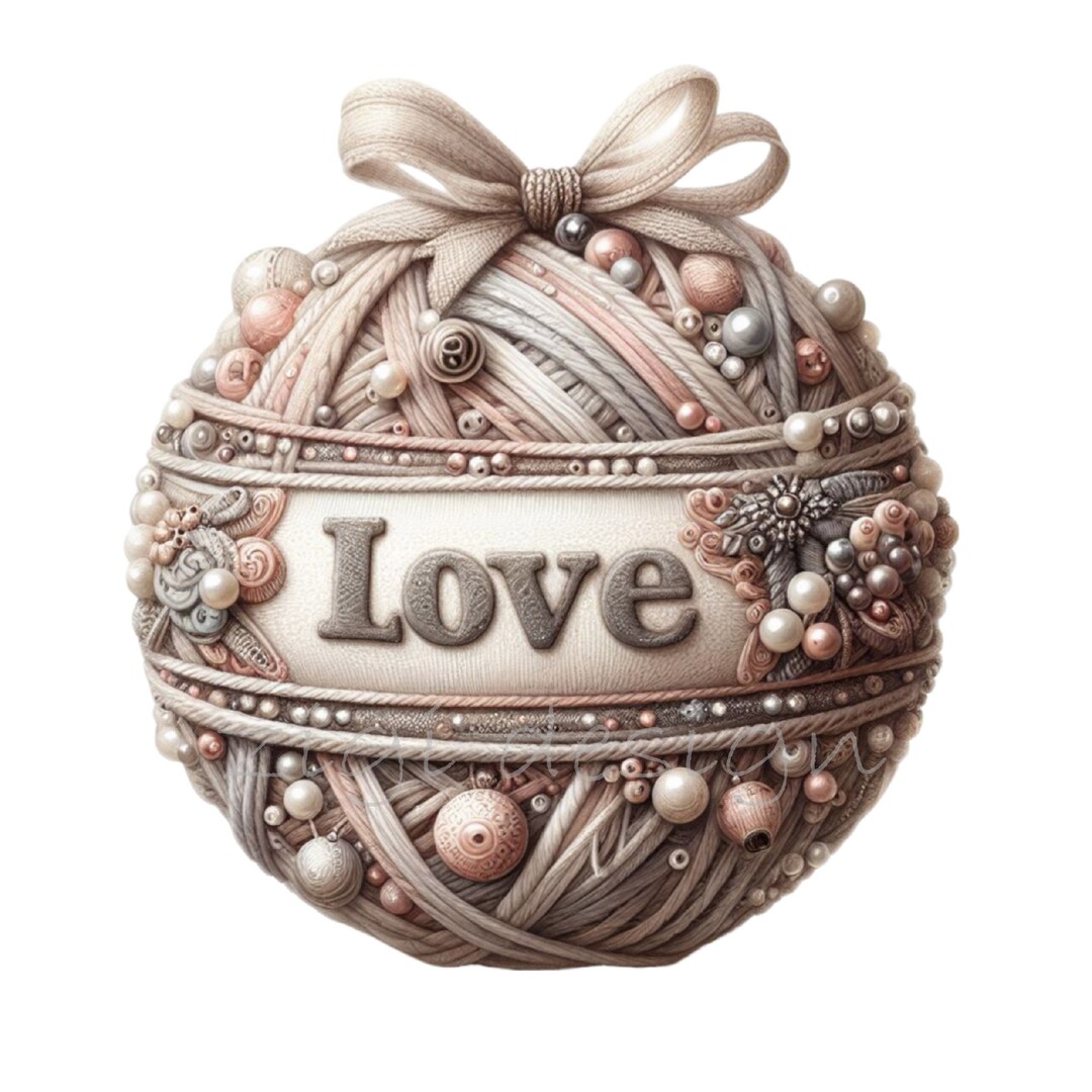 Yarn Ball Clipart, Crochet Clip Art, Knitting Clipart, 12 PNG Love