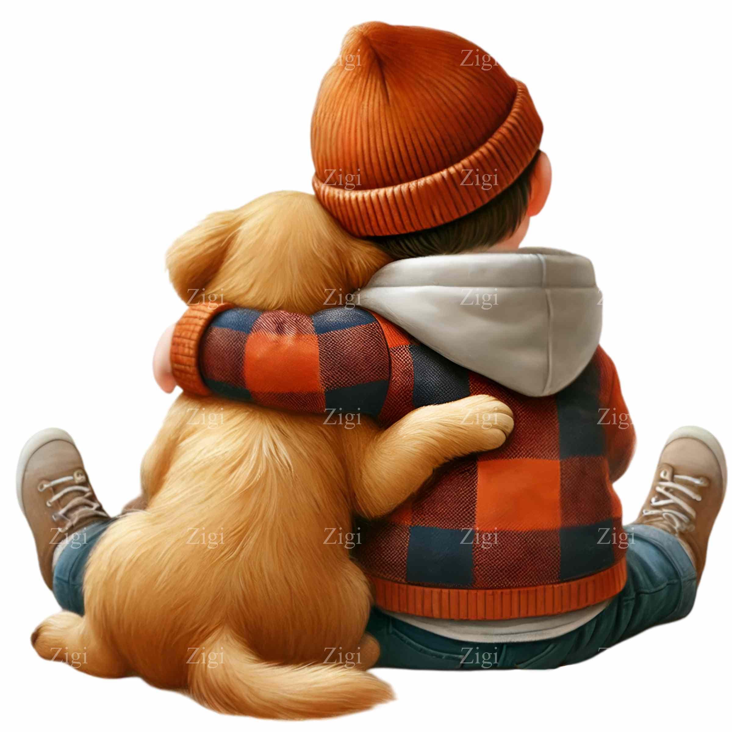 12 Boy and Dog Hug Clipart PNG | Cute Pet Illustration | Kids Friendship  Sublimation | Boy Puppy Digital Art - Etsy, image size:2400x2400