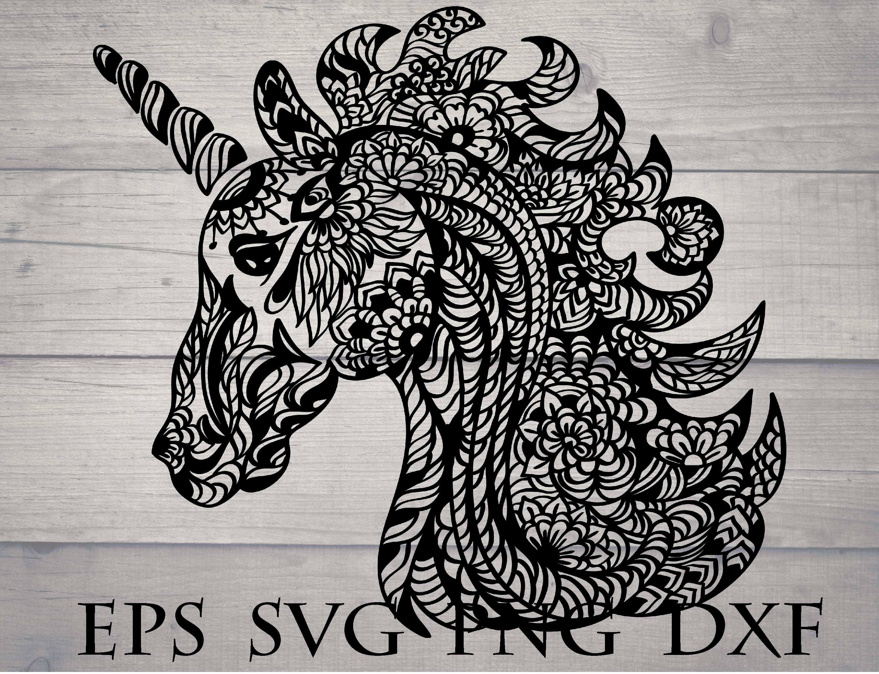 Download Zentangle unicorn svg mandala horse svg zentangle unicorn ...