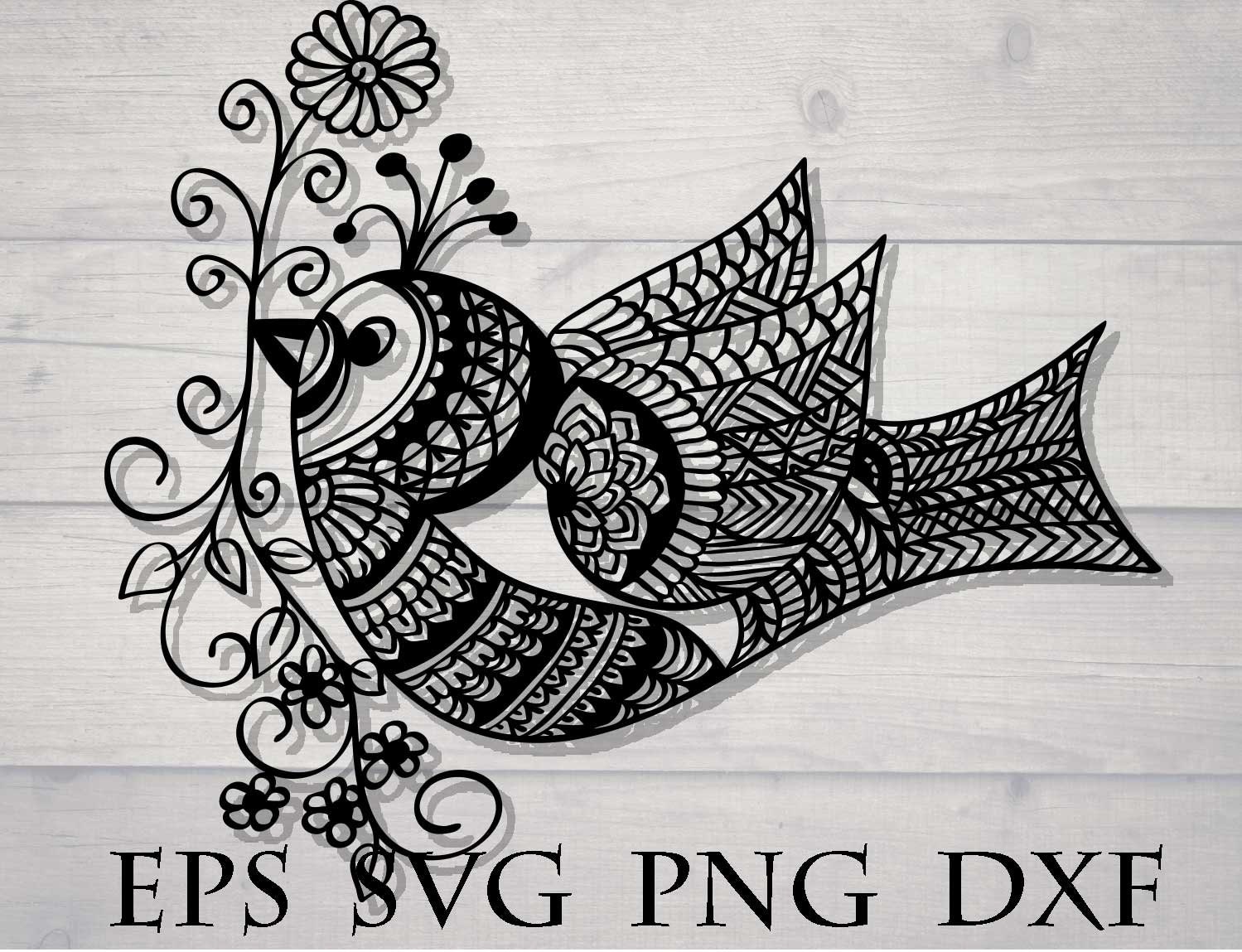 Download Zentangle Vogel Svg / Mandala Vogel Svg / komplizierte | Etsy