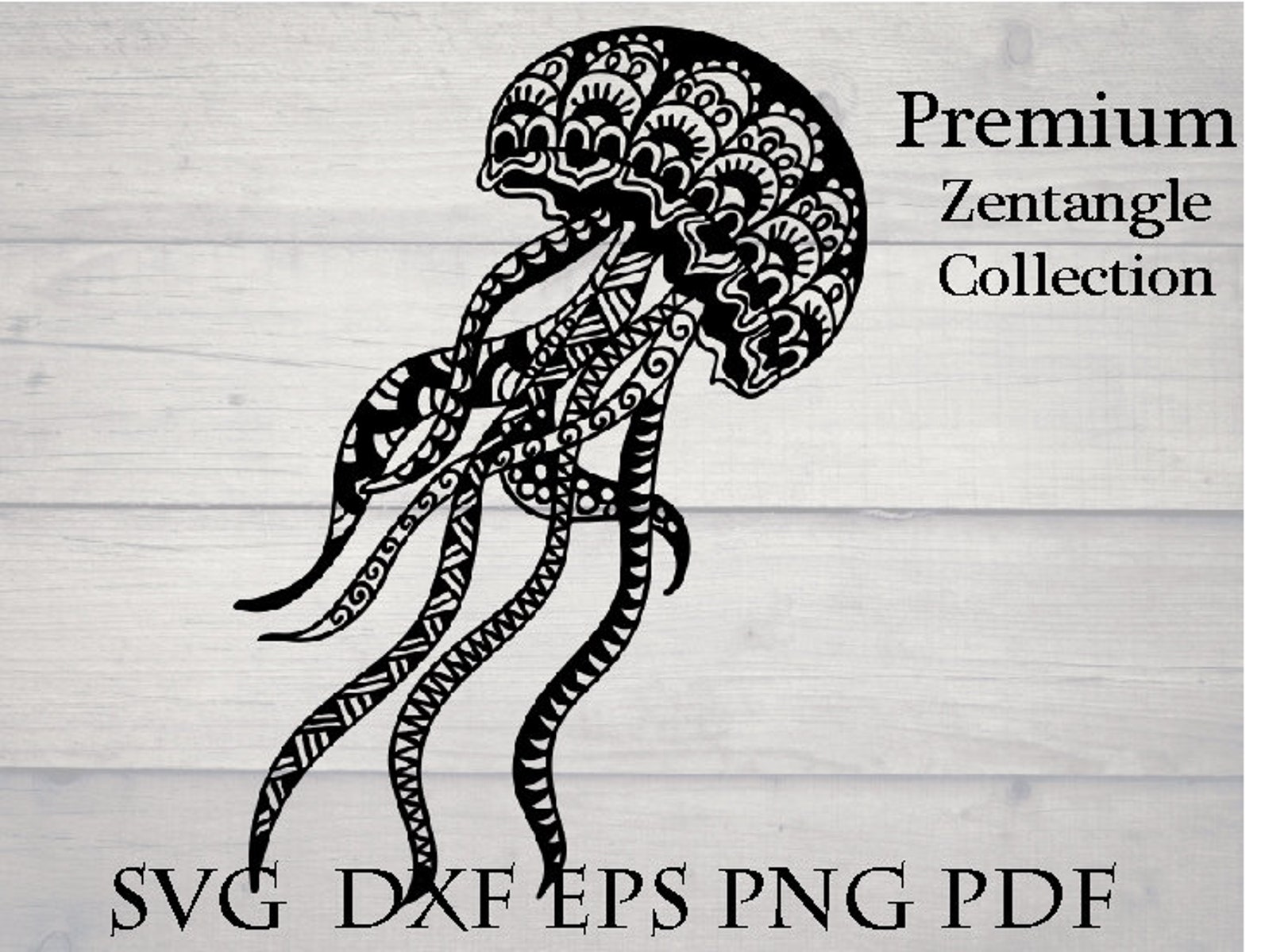 Jellyfish mandala svg zentangle animal svg underwater svg | Etsy