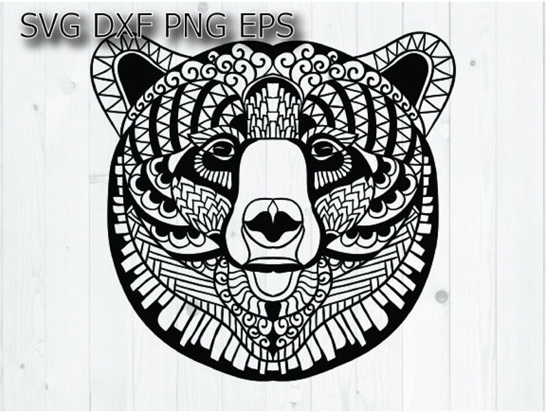 Download Zentangle Svg Bear Svg Grizzly Svg Mandala Svg Intricate Etsy Yellowimages Mockups
