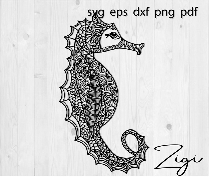 Download Seahorse mandala svg for cricut sea horse shirt mandela | Etsy