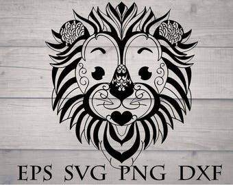 Download Lion zentangle | Etsy