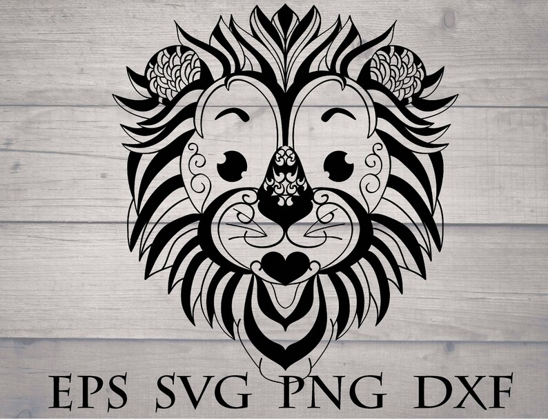Download Baby Lion Svg Cartoon Lion Birthday Mandala Mandela Zentangle Etsy