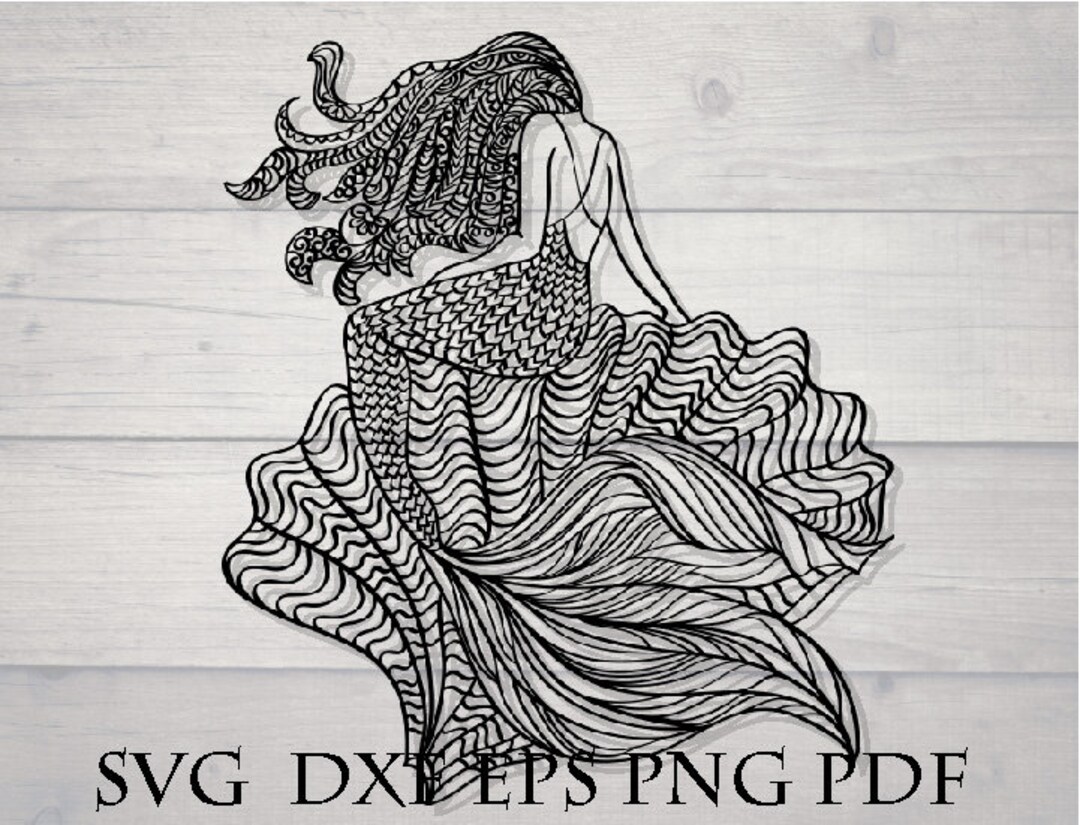 Mandala Mermaid Svg - Etsy