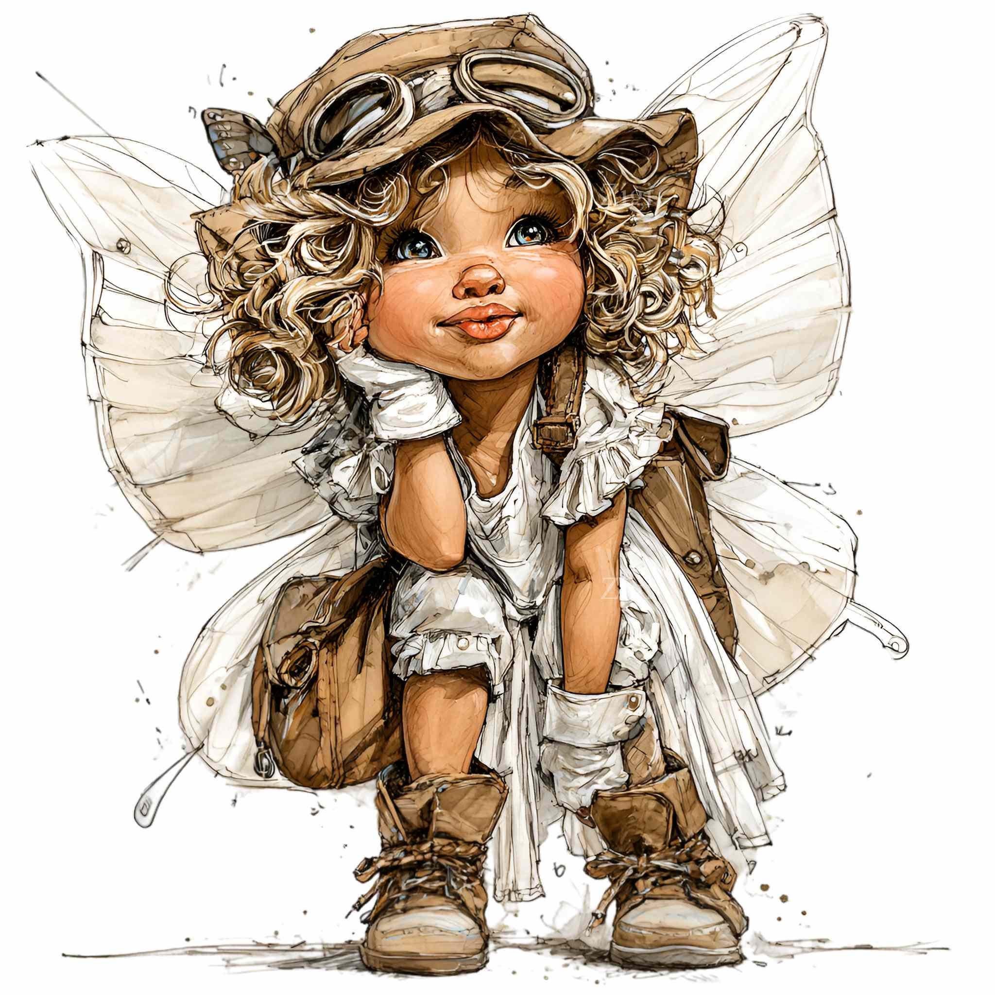 15 PNG Fairy Girl Clipart – Baby Woodland Art for Kids Crafts, Stickers ...